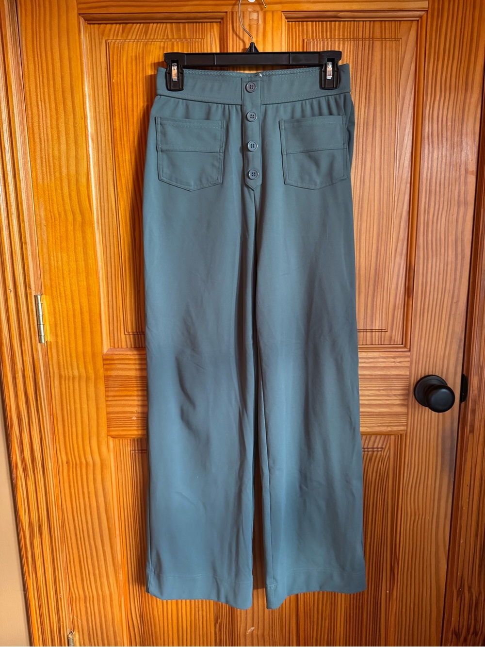 Halara High-Waist Wide-Leg Women’s Pants in Deep Aquamarine color